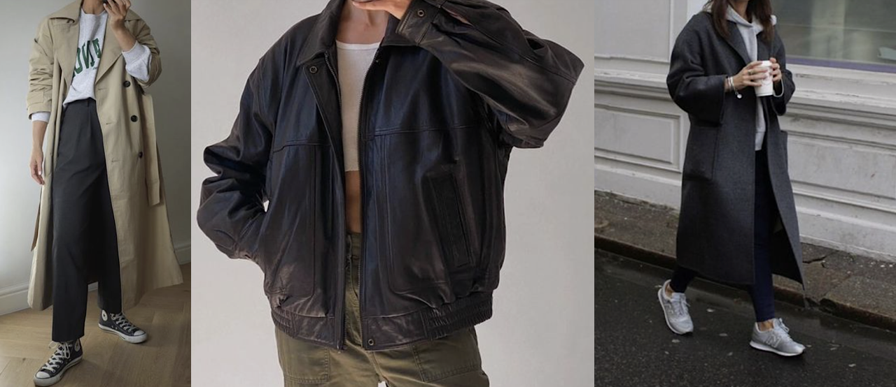 A long coat and a shorter mid-season jacket side by side