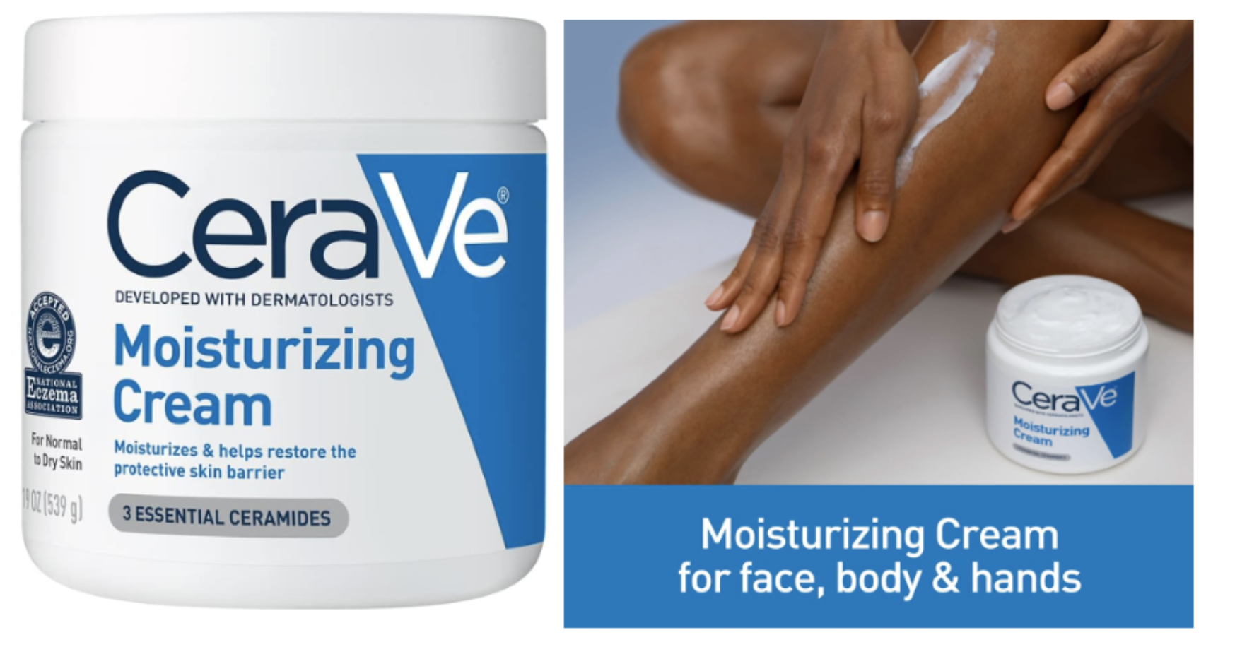 CeraVe Moisturizing Balm for dry to very dry skin shown with its lid open