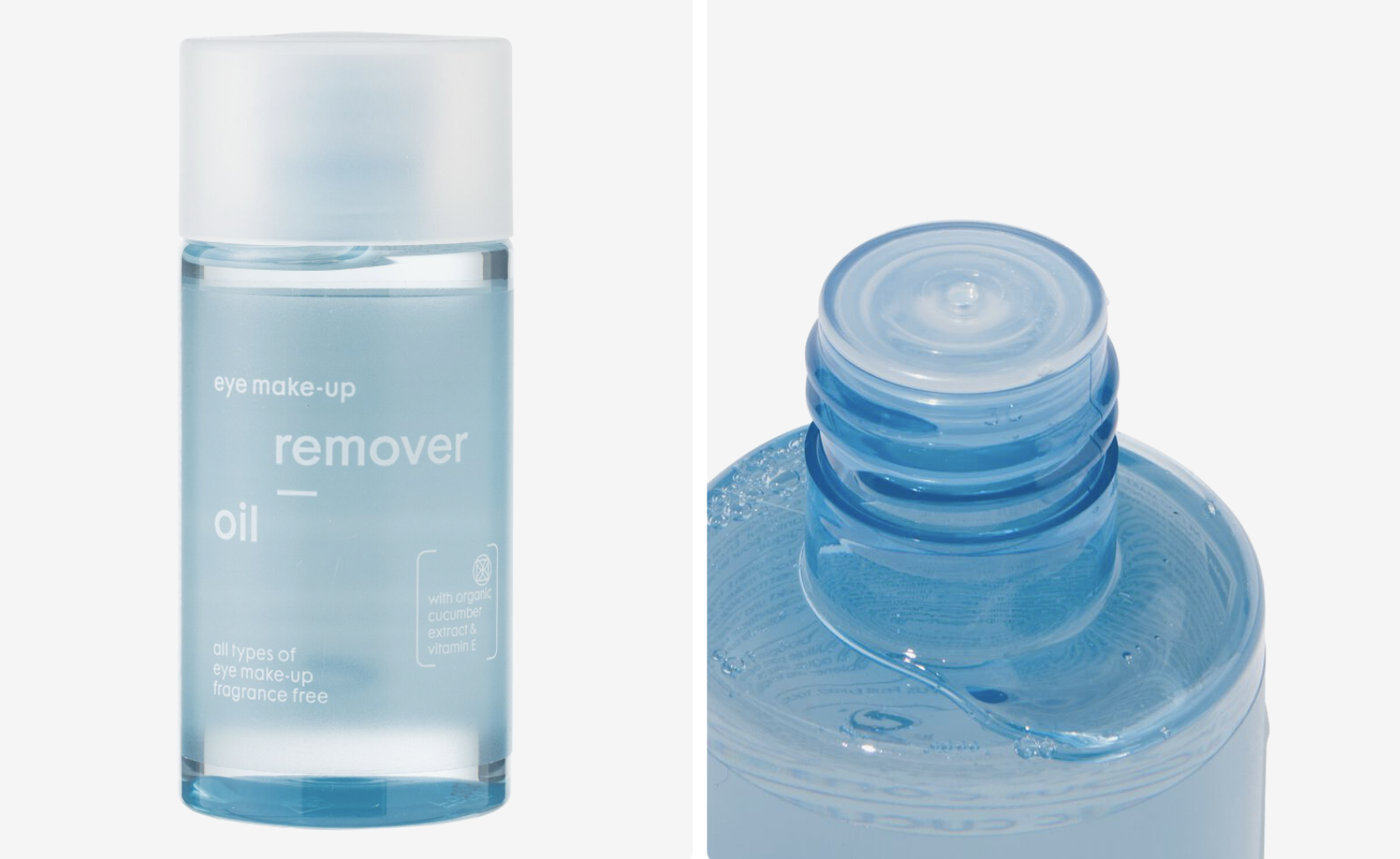 HEMA Eye Make-up Remover Oil bottle with cucumber and vitamin E