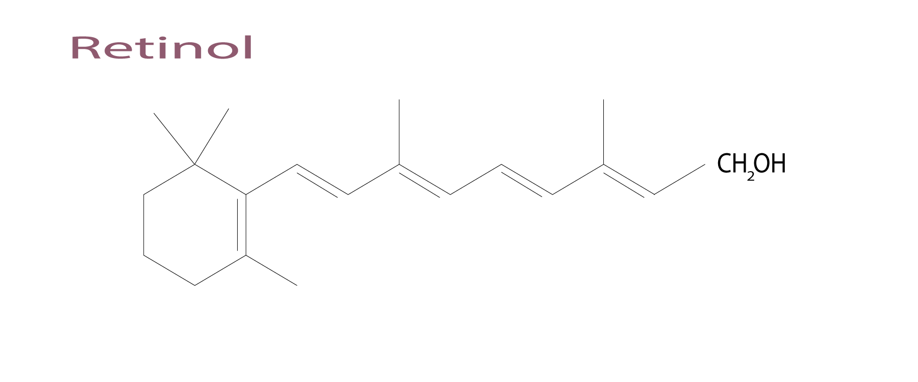 Chemical structure of retinol