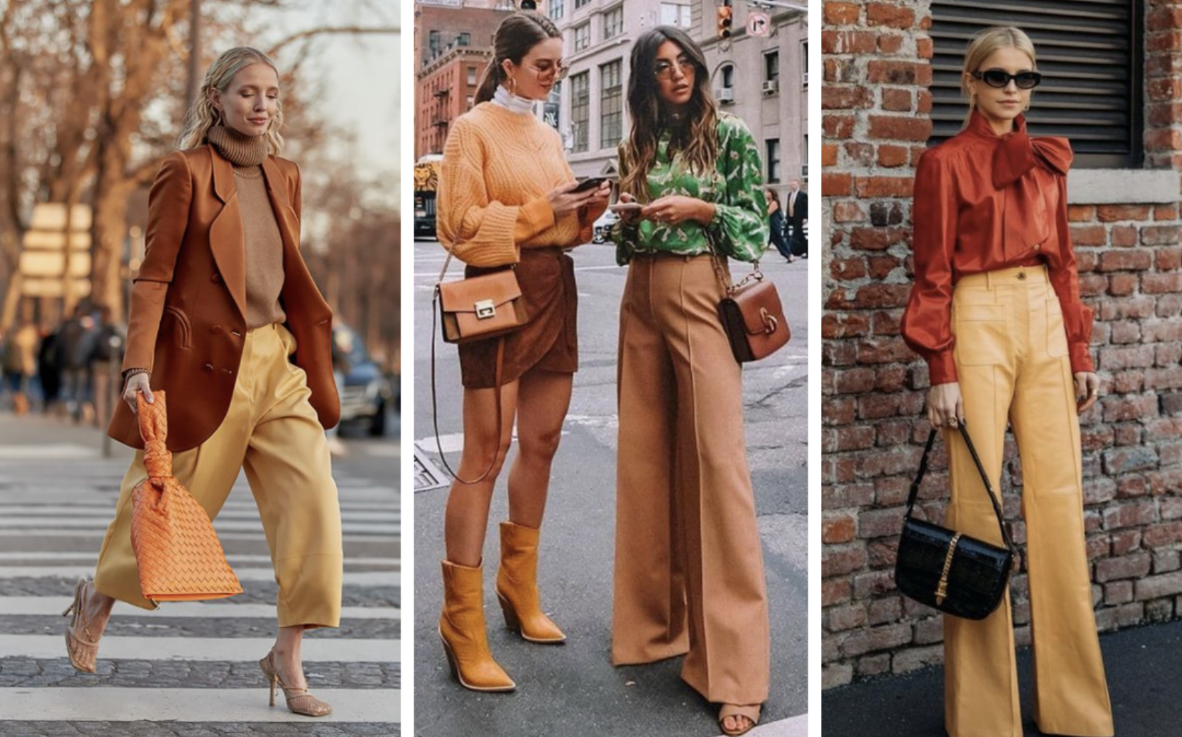 Stylish outfits using warm tones