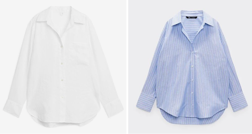 Personal selection of shirts for the 3x3 wardrobe method