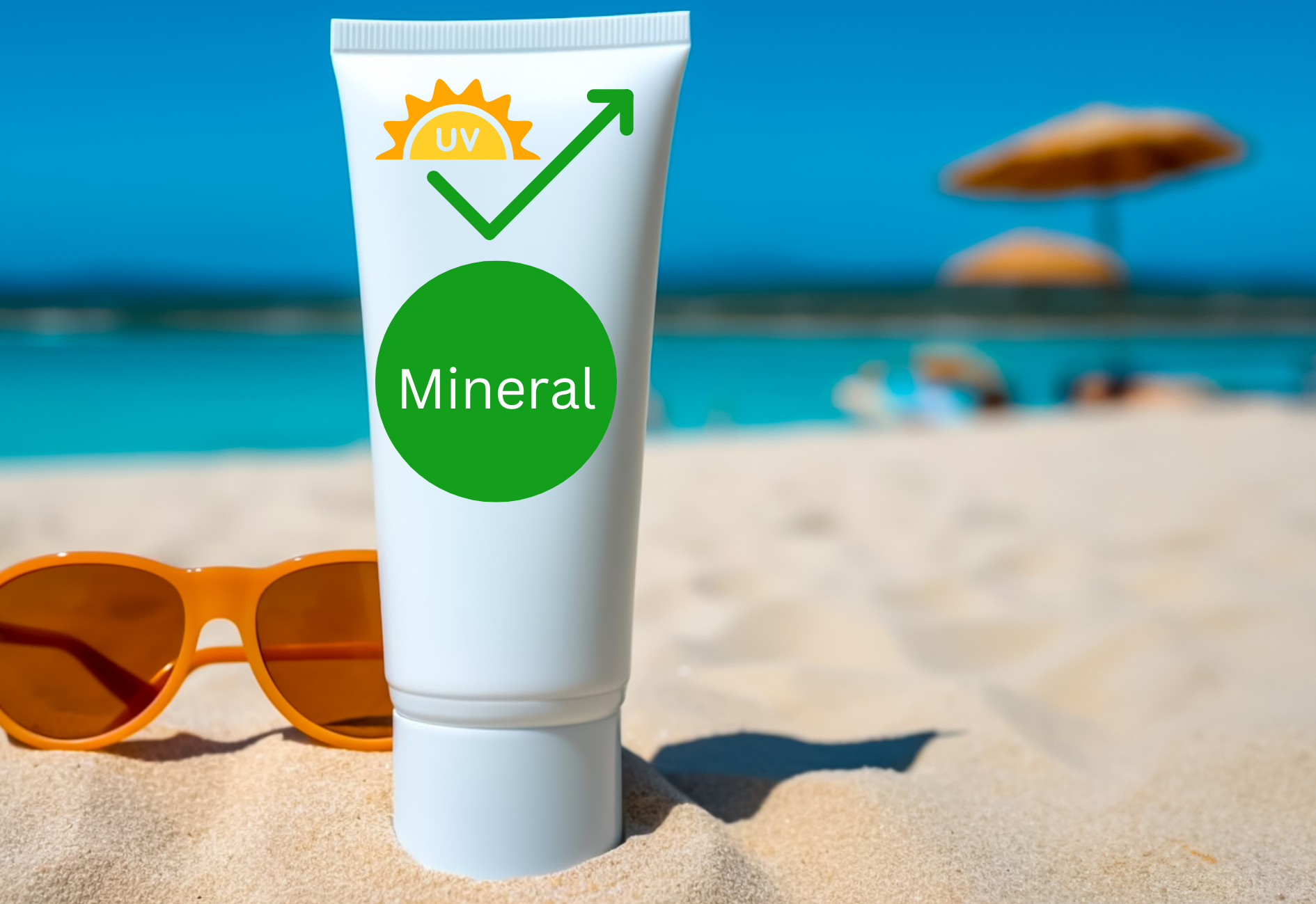 Mineral sunscreen bottle
