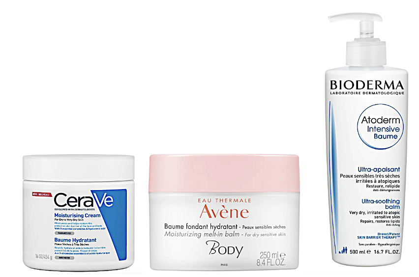 Night moisturizers: CeraVe, Avène, Bioderma