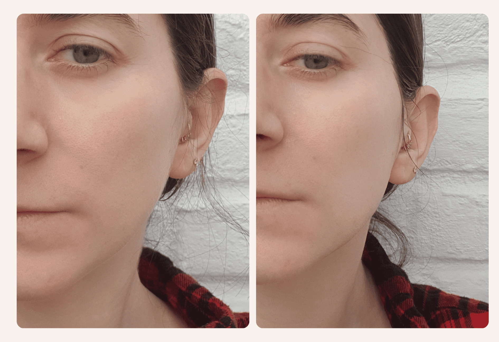 Before and after using the Garnier SkinActive Vitamin C Glow Sheet Mask